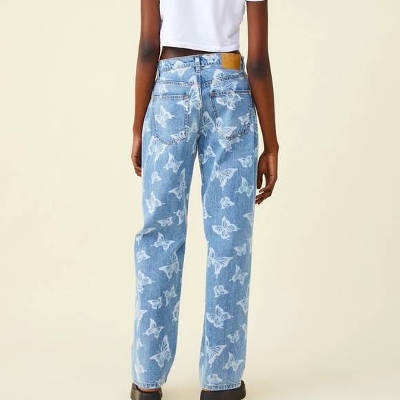 COTTON:ON Blue Butterfly Loose Straight Jean - Picture 2 of 13